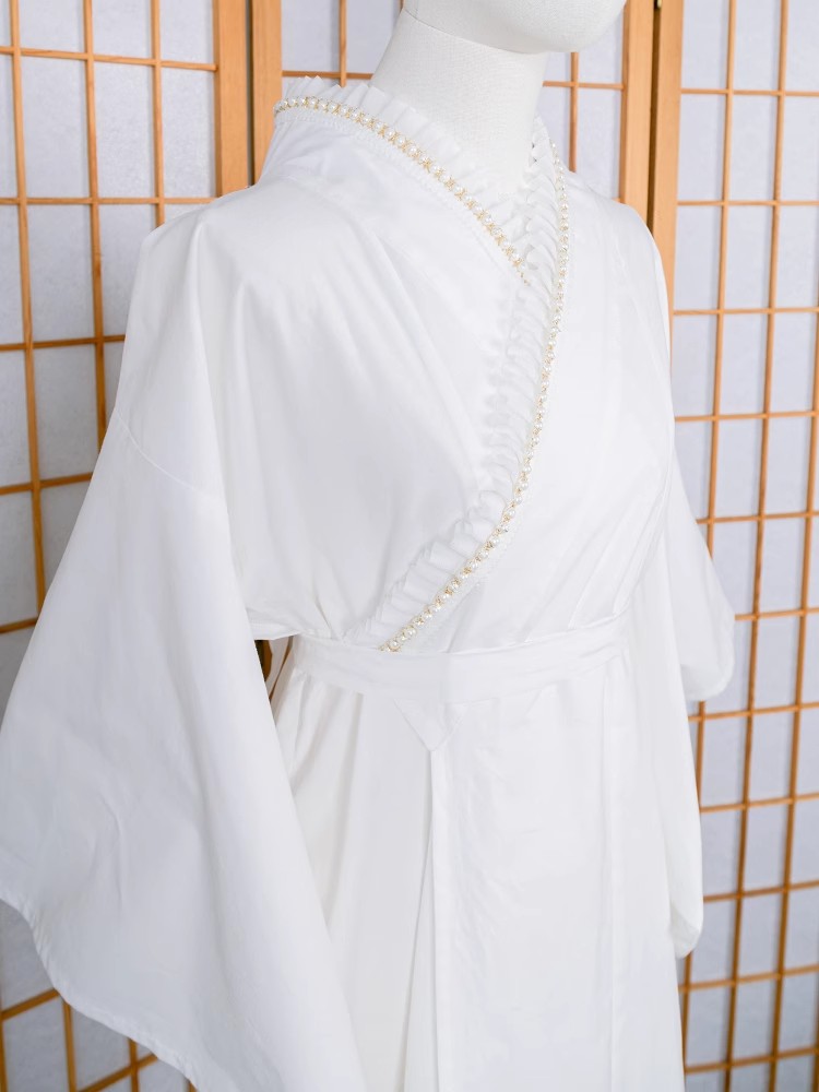 Japanese Women Formal Wear - ملابس داخلية كيمونو مزينة بالدانتيل باللون