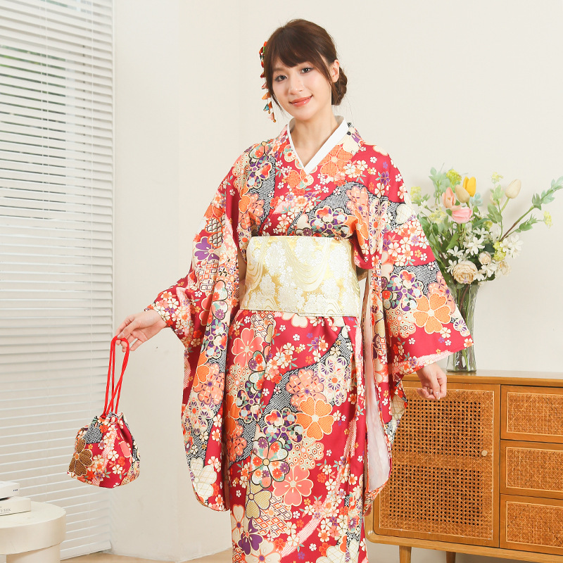 Japanese Women Formal Wear - كيمونو ياباني نسائي نسخة محسنة للارتداء