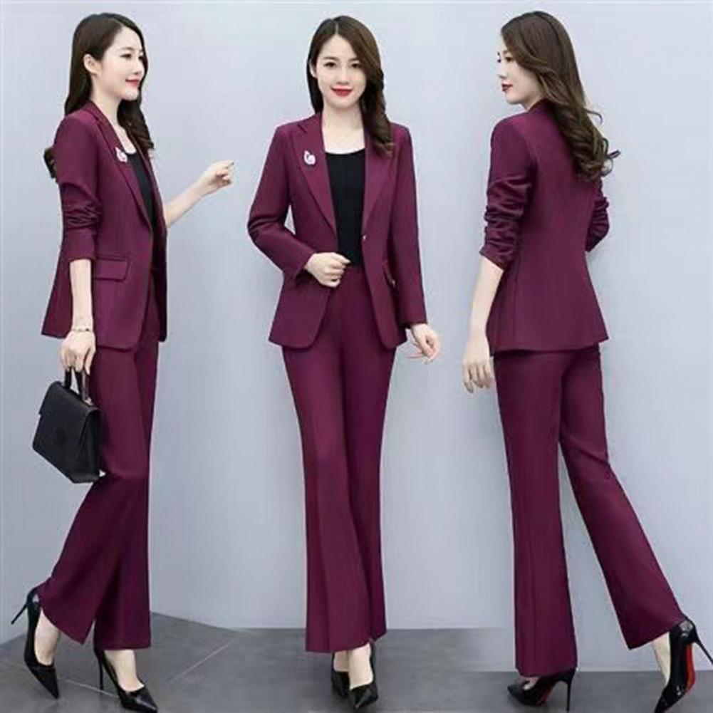 Women Formal Wear Office - طقم نسائي رسمي من قطعتين: جاكيت