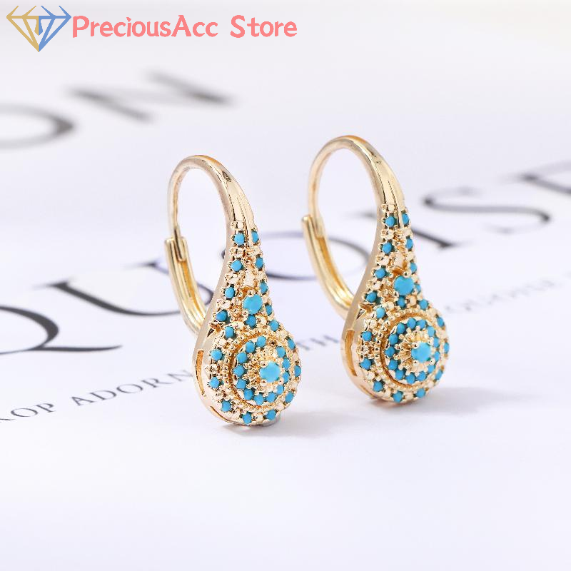أقراط فيروزية بأسلوب عرقي، مجو - مراجعة Women Formal Wear Ethnic وسعره