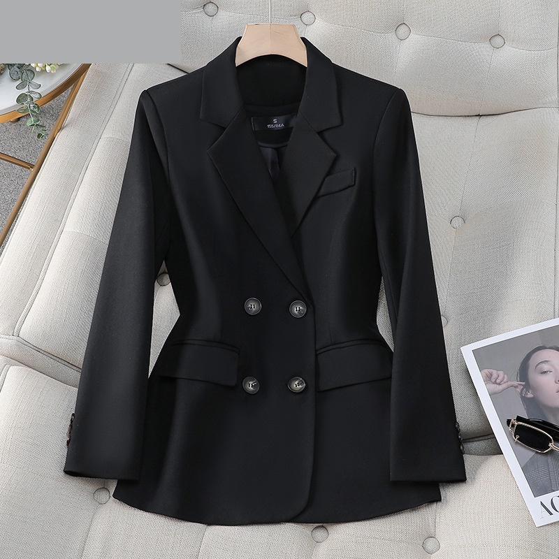 سترة نسائية مزدوجة الصدر ، ستر - مراجعة Women Formal Wear With Black Blazer وسعره