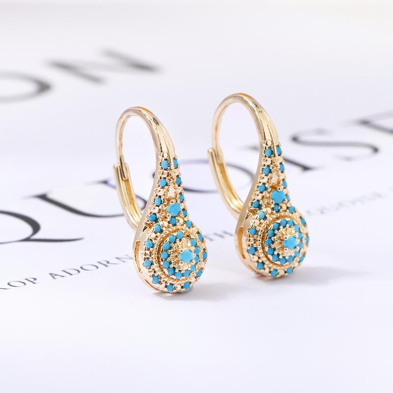 أقراط فيروزية إبداعية بتصميم ع - مراجعة Women Formal Wear Ethnic وسعره