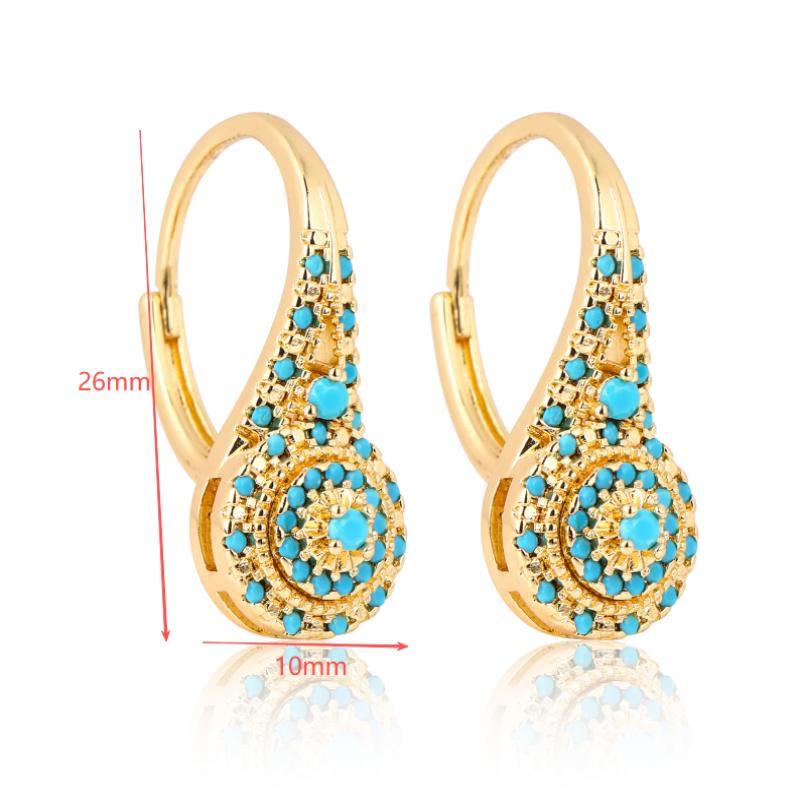 أقراط فيروزية إبداعية بتصميم ع - مراجعة Women Formal Wear Ethnic وسعره