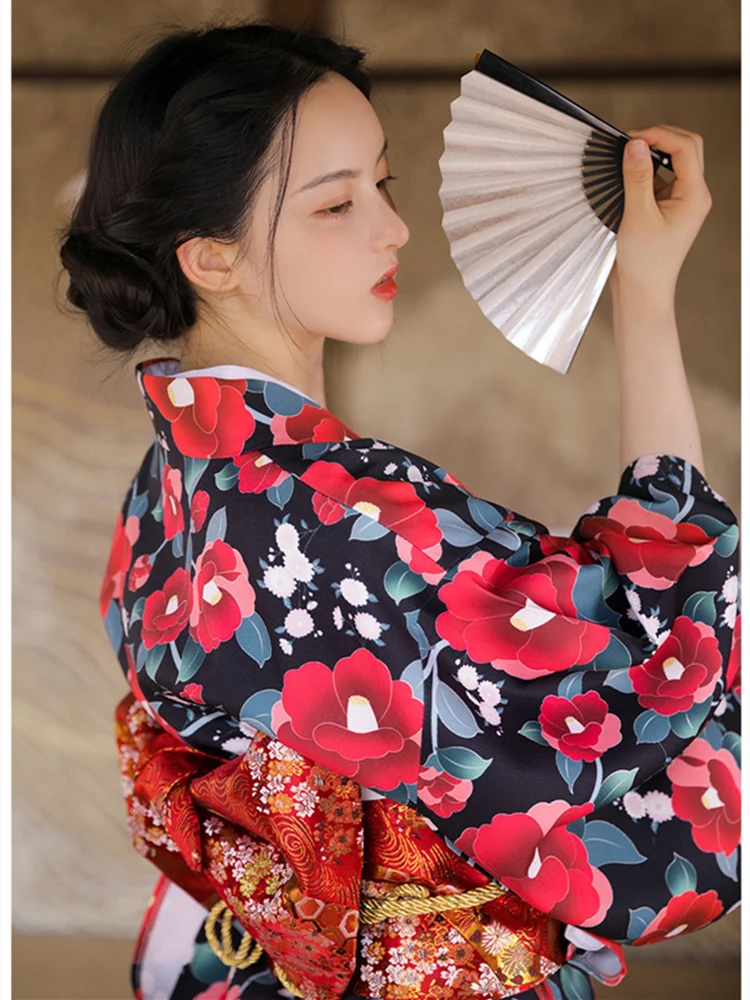فستان نسائي طويل بطبعة زهور بت - مراجعة Japanese Women Formal Wear وسعره
