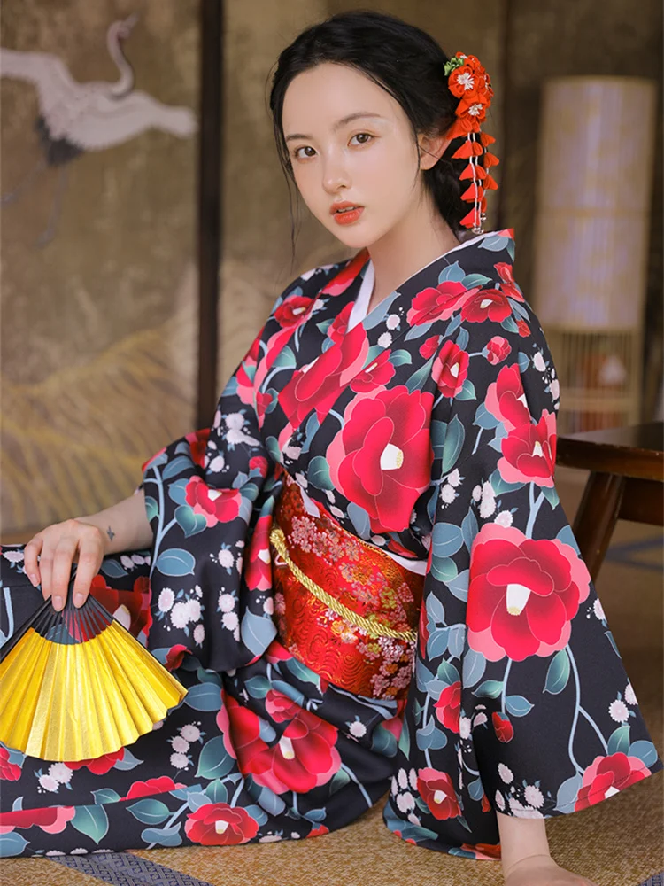 فستان نسائي طويل بطبعة زهور بت - مراجعة Japanese Women Formal Wear وسعره