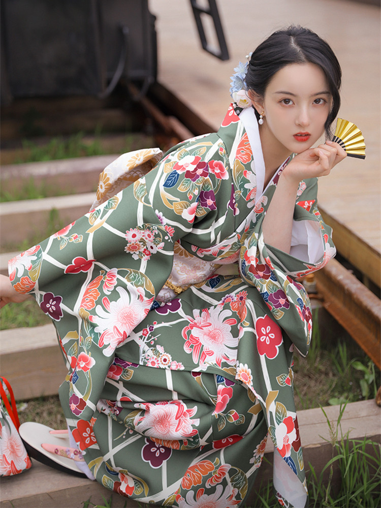 فستان نسائي طويل بطبعة زهور بت - مراجعة Japanese Women Formal Wear وسعره