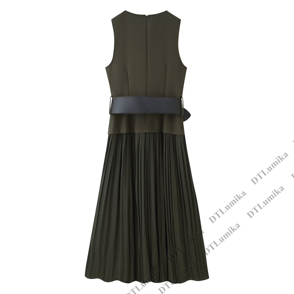 فستان نسائي أخضر زيتوني بدون أ - مراجعة Women Formal Wear Belt وسعره