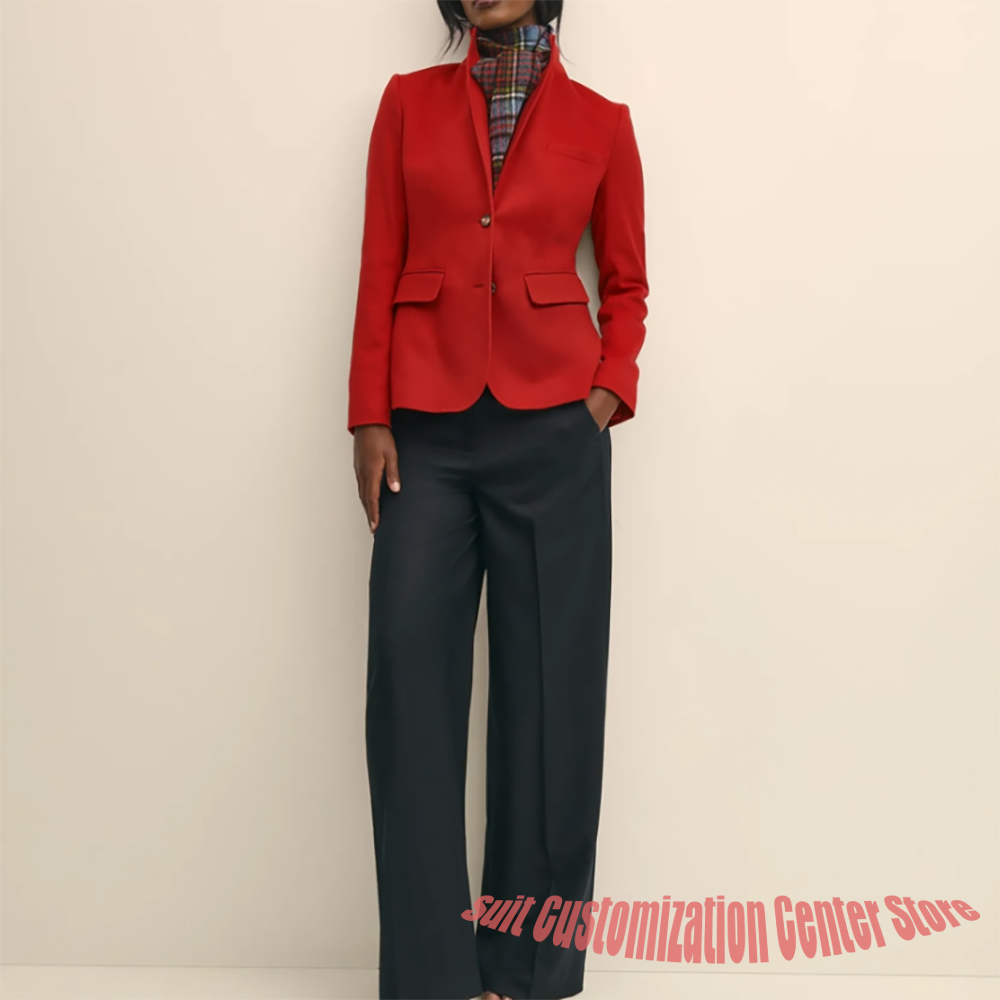 ملابس نسائية صوفية بحرية واحدة - مراجعة Formal Winter Wear Women Jacket وسعره
