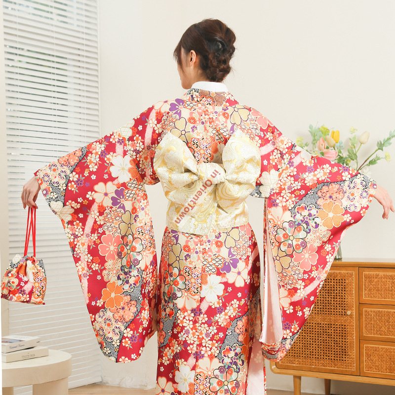 كيمونو ياباني نسائي نسخة محسنة - مراجعة Japanese Women Formal Wear وسعره