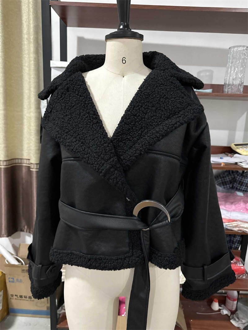 سترة نسائية سوداء من جلد البول - مراجعة Women Formal Wear Belt وسعره