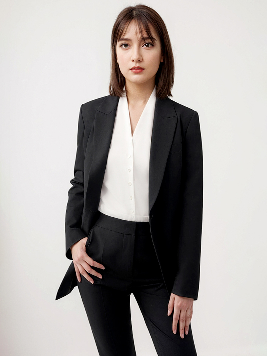 النساء الدعاوى مجموعة السترة ب - مراجعة Women Formal Wear With Black Blazer وسعره