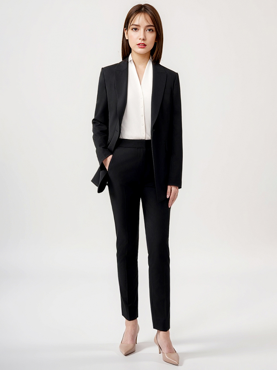 النساء الدعاوى مجموعة السترة ب - مراجعة Women Formal Wear With Black Blazer وسعره