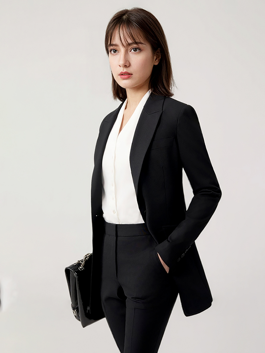 النساء الدعاوى مجموعة السترة ب - مراجعة Women Formal Wear With Black Blazer وسعره