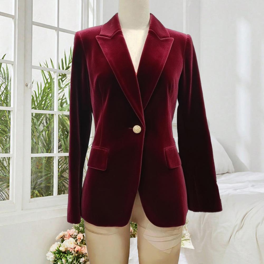بليزر نسائي مخملي كبير الحجم ب - مراجعة Women Formal Wear Office وسعره