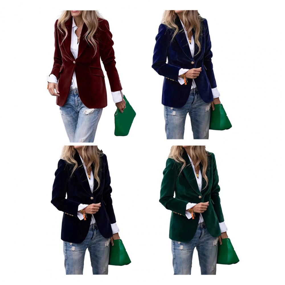 بليزر نسائي مخملي كبير الحجم ب - مراجعة Women Formal Wear Office وسعره