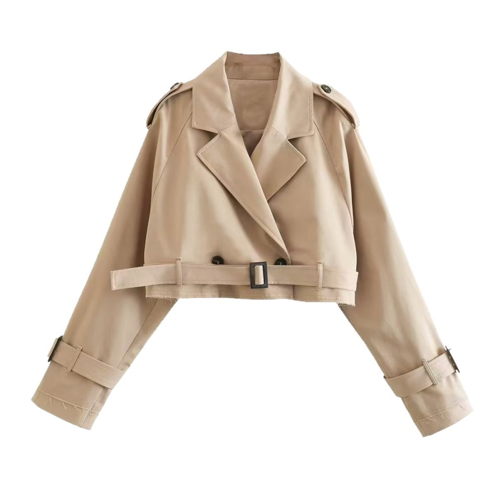 معطف نسائي قصير للخريف والربيع - مراجعة Trench Coat Formal وسعره