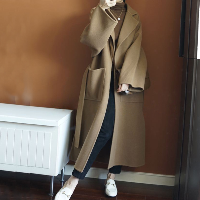 معطف نسائي أنيق طويل مصنوع من  - مراجعة Women Formal Wear Coat وسعره