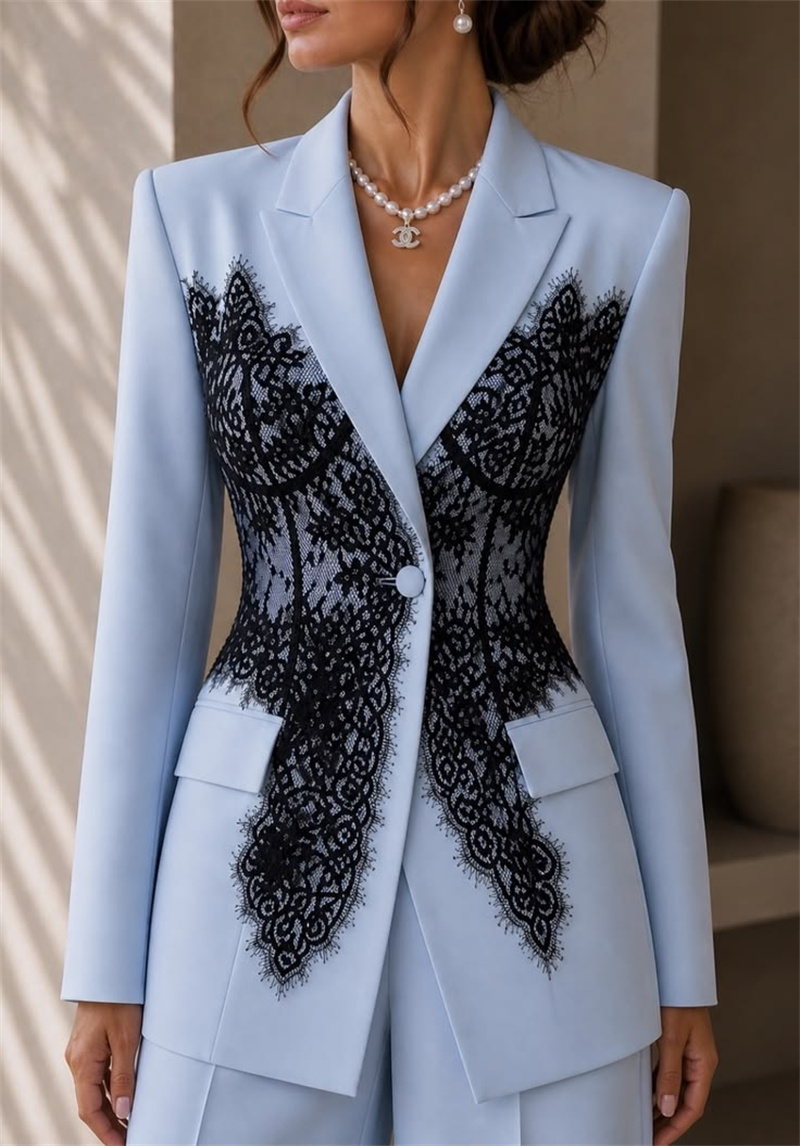 طقم بدلة نسائية أنيقة باللون ا - مراجعة Women Formal Wear Coat وسعره