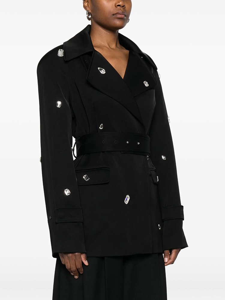معطف طويل أسود بصدر مزدوج الأز - مراجعة Trench Coat Formal وسعره