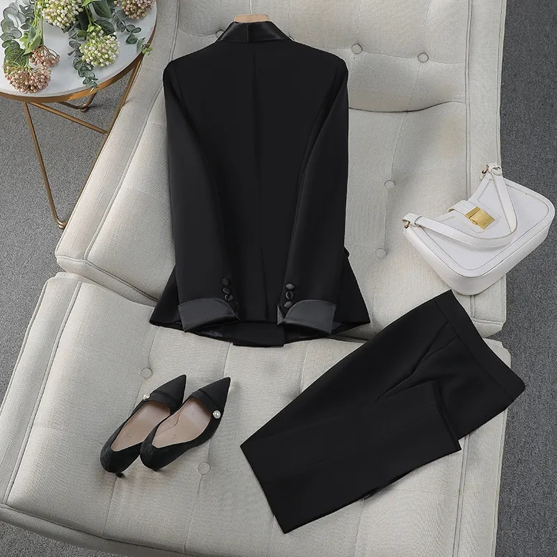 أنيقة أحمر أسود المرأة بدل رجا - مراجعة Women Formal Wear With Black Blazer وسعره
