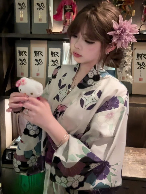 روب حمام كيمونو تقليدي باللون  - مراجعة Japanese Women Formal Wear وسعره