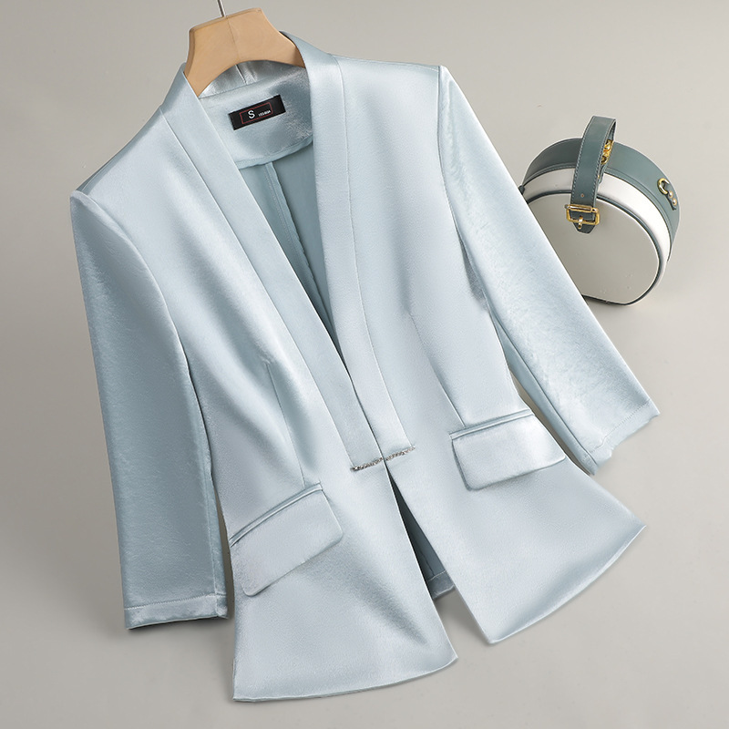 المهنية المرأة أسود أبيض أزرق  - مراجعة Women Formal Wear With Black Blazer وسعره